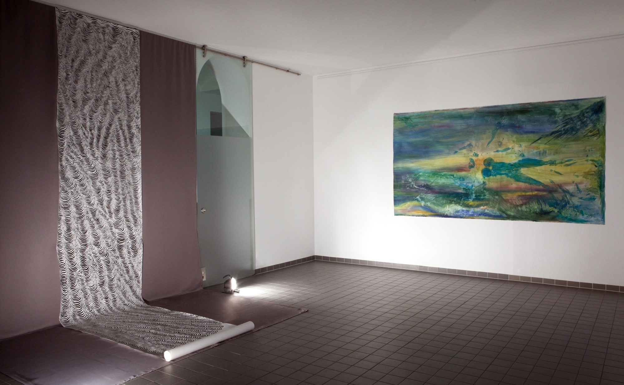 Installation view with “Cardiographium” and “Untitled”, Capturing Emotions, Romanian Cultural Institute, RKI Galerie, Berlin, 2017